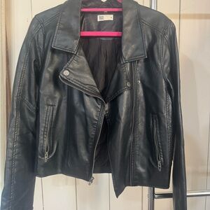RSQ Women's Classic Black Leather Jacket